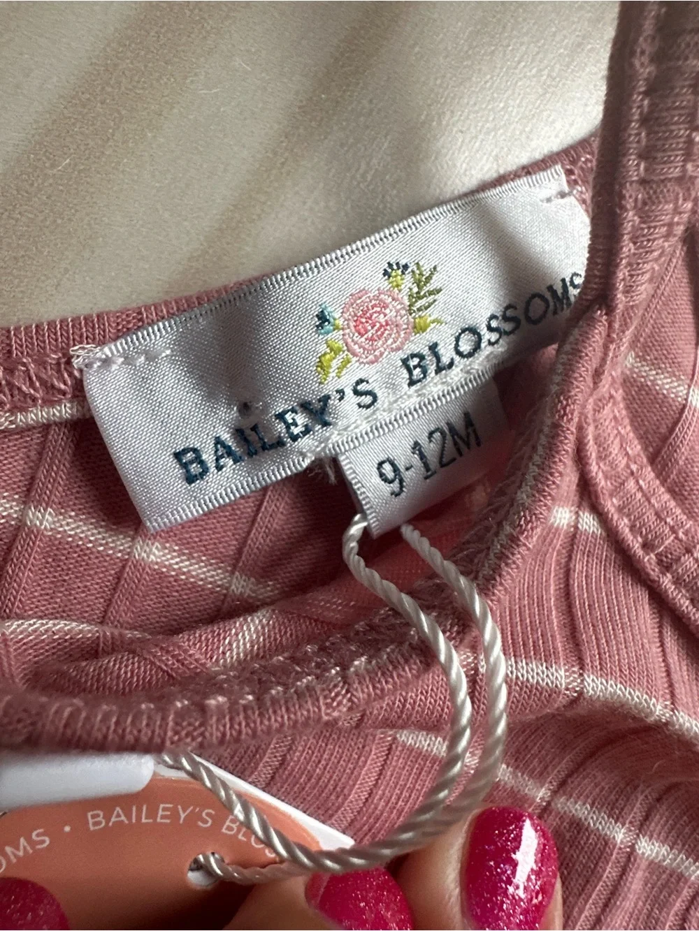 Baileys Blossoms Striped Ribbed Tank Dress Duo - Mauve Pink & Tan